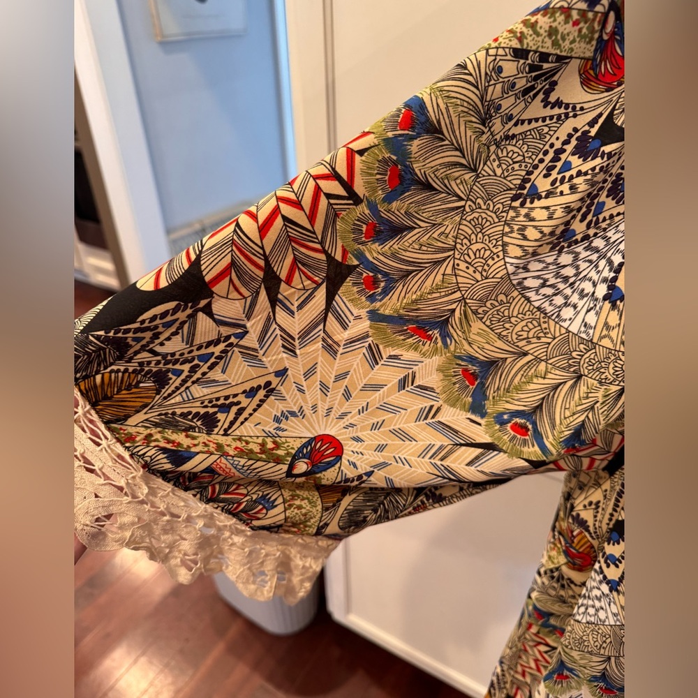 Multicolor Patterned Women's Kimono - image 2